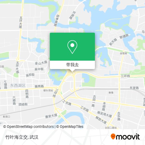 竹叶海立交地图