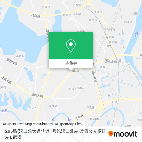 286路(汉口北大道轨道1号线汉口北站-常青公交枢纽站)地图