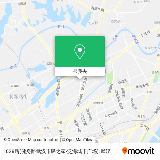 628路(健身路武汉市民之家-泛海城市广场)地图