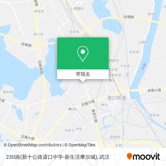 230路(新十公路滠口中学-新生活摩尔城)地图