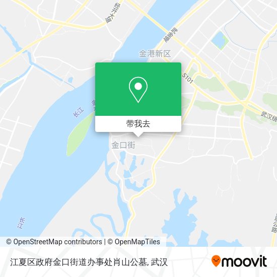 江夏区政府金口街道办事处肖山公墓地图