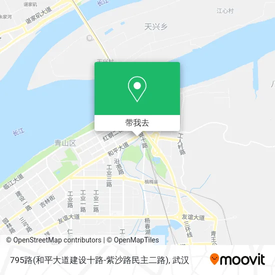 795路(和平大道建设十路-紫沙路民主二路)地图