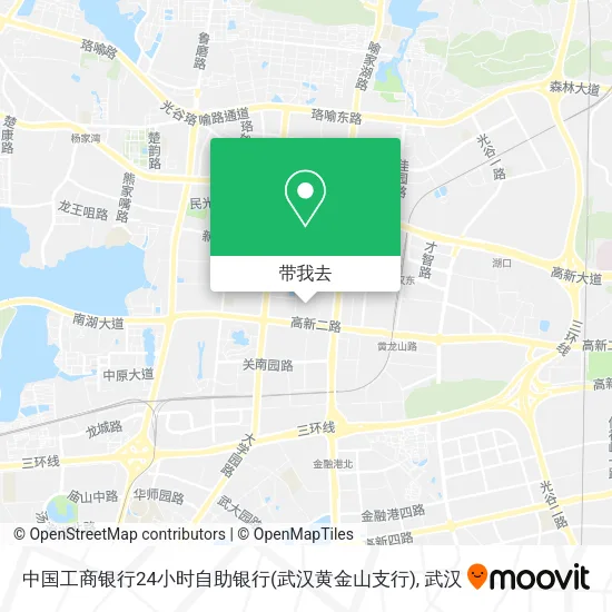 中国工商银行24小时自助银行(武汉黄金山支行)地图