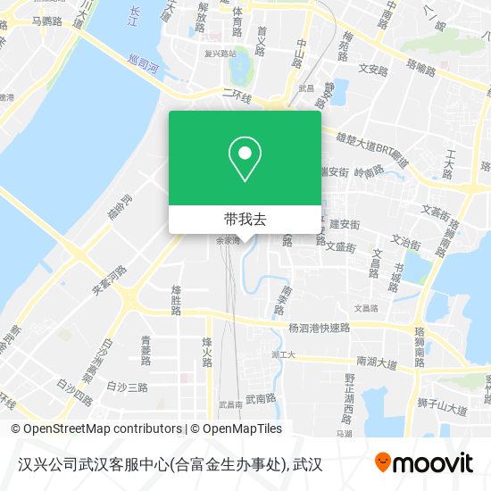 汉兴公司武汉客服中心(合富金生办事处)地图