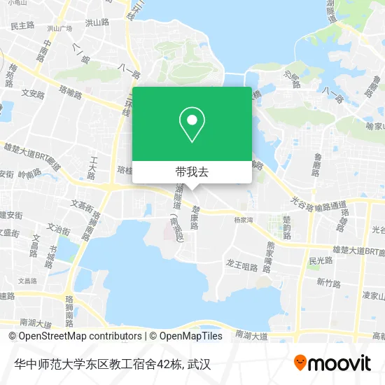 华中师范大学东区教工宿舍42栋地图