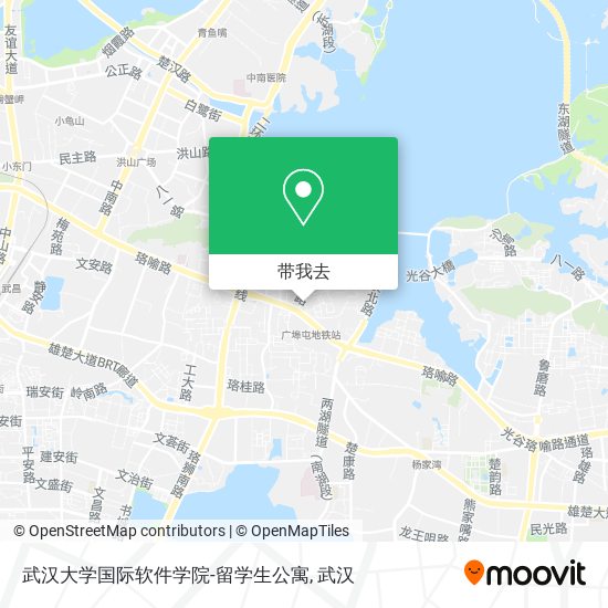 武汉大学国际软件学院-留学生公寓地图