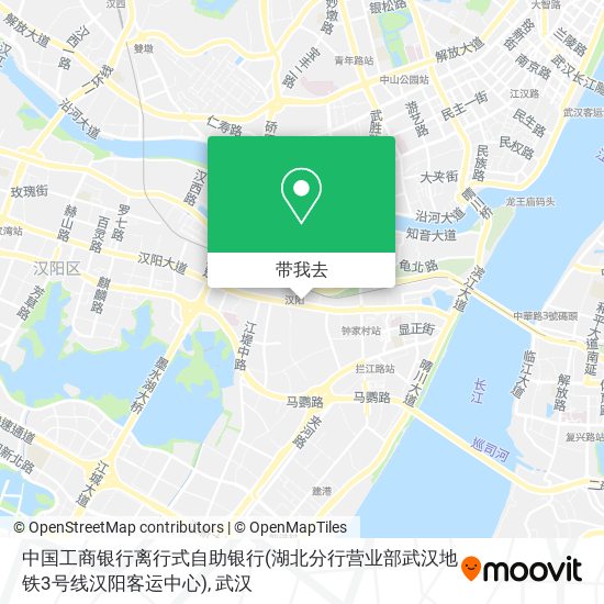 中国工商银行离行式自助银行(湖北分行营业部武汉地铁3号线汉阳客运中心)地图