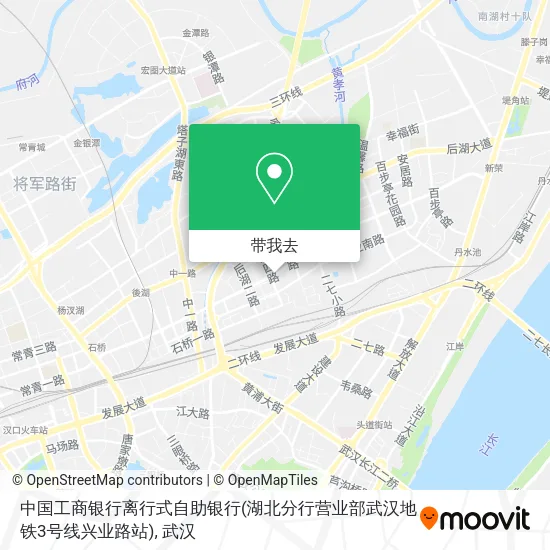 中国工商银行离行式自助银行(湖北分行营业部武汉地铁3号线兴业路站)地图