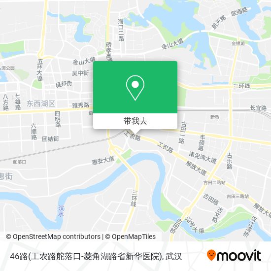 46路(工农路舵落口-菱角湖路省新华医院)地图