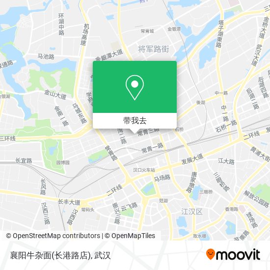 襄阳牛杂面(长港路店)地图