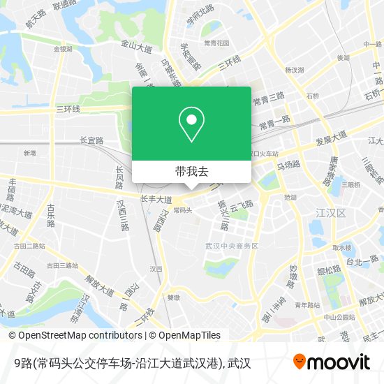 9路(常码头公交停车场-沿江大道武汉港)地图