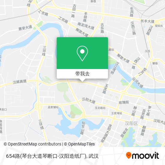 654路(琴台大道琴断口-汉阳造纸厂)地图