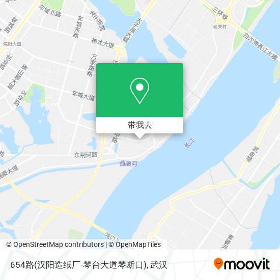 654路(汉阳造纸厂-琴台大道琴断口)地图