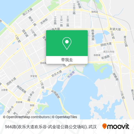 566路(欢乐大道欢乐谷-武金堤公路公交场站)地图