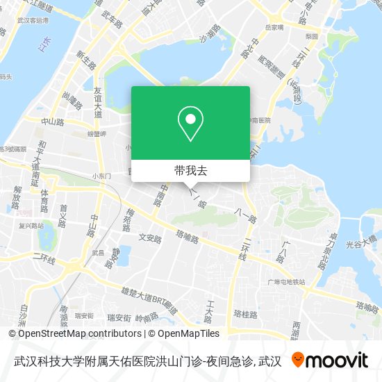 武汉科技大学附属天佑医院洪山门诊-夜间急诊地图