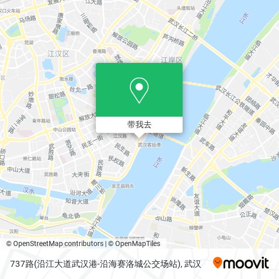 737路(沿江大道武汉港-沿海赛洛城公交场站)地图