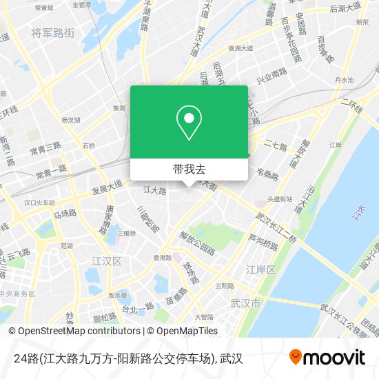 24路(江大路九万方-阳新路公交停车场)地图
