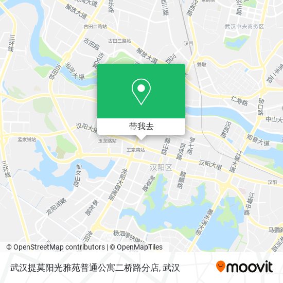 武汉提莫阳光雅苑普通公寓二桥路分店地图