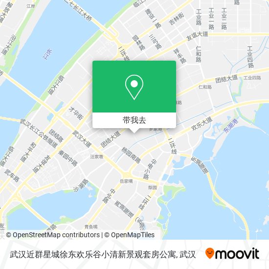 武汉近群星城徐东欢乐谷小清新景观套房公寓地图