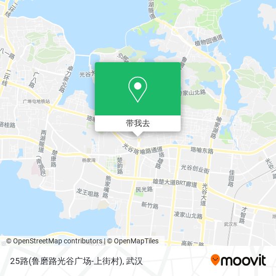 25路(鲁磨路光谷广场-上街村)地图