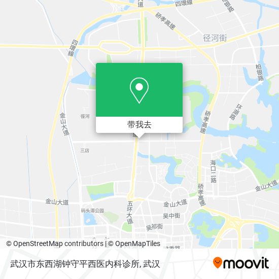 武汉市东西湖钟守平西医内科诊所地图