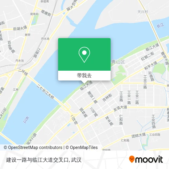 建设一路与临江大道交叉口地图