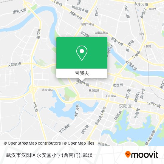 武汉市汉阳区永安堂小学(西南门)地图