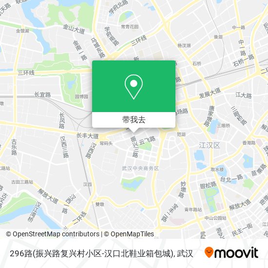 296路(振兴路复兴村小区-汉口北鞋业箱包城)地图
