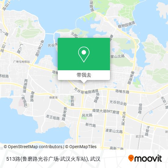 513路(鲁磨路光谷广场-武汉火车站)地图
