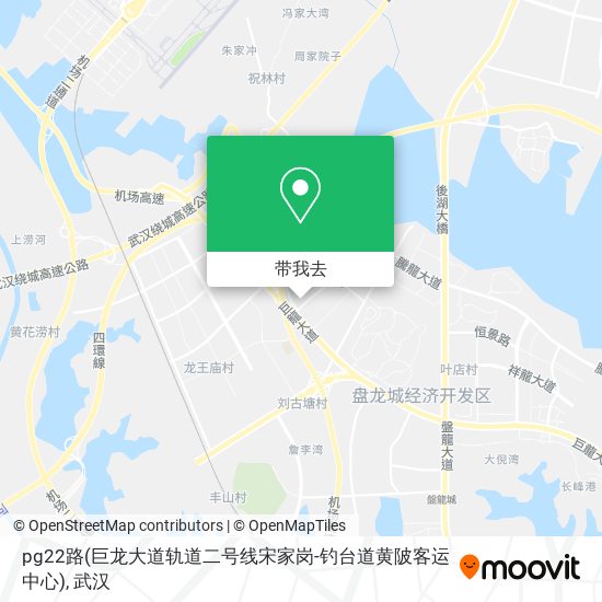 pg22路(巨龙大道轨道二号线宋家岗-钓台道黄陂客运中心)地图