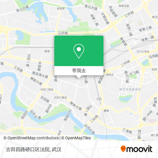 古田四路硚口区法院地图