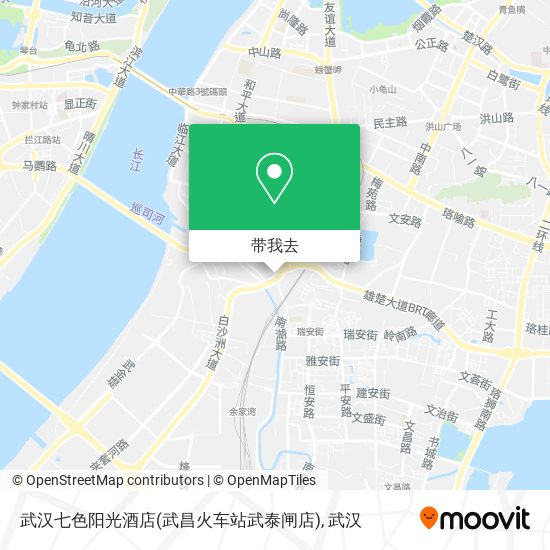 武汉七色阳光酒店(武昌火车站武泰闸店)地图