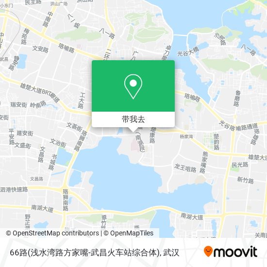 66路(浅水湾路方家嘴-武昌火车站综合体)地图