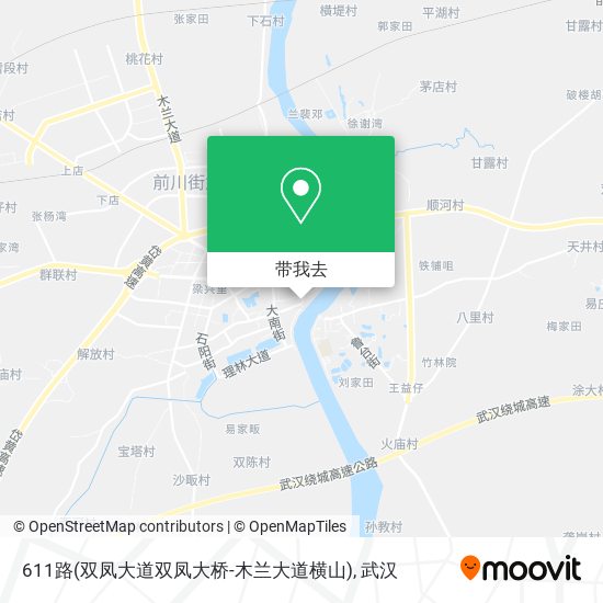 611路(双凤大道双凤大桥-木兰大道横山)地图