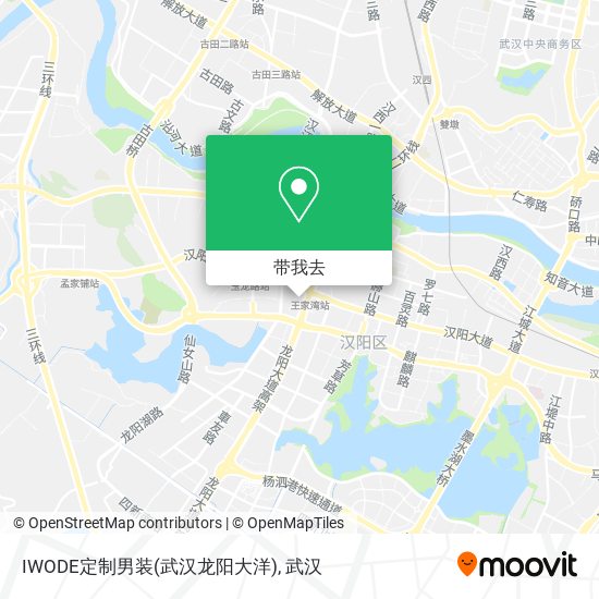 IWODE定制男装(武汉龙阳大洋)地图