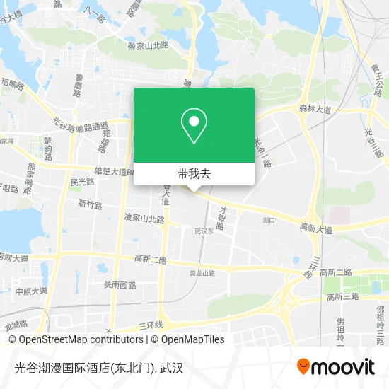 光谷潮漫国际酒店(东北门)地图