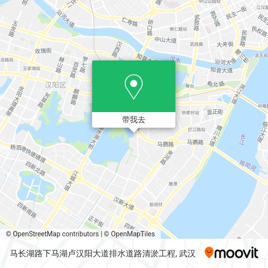 马长湖路下马湖卢汉阳大道排水道路清淤工程地图