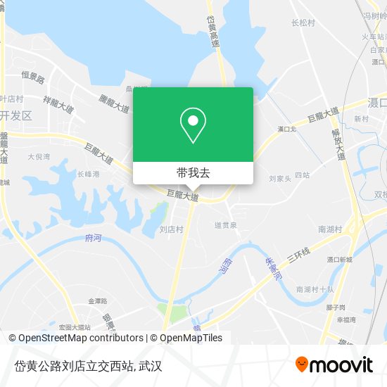 岱黄公路刘店立交西站地图