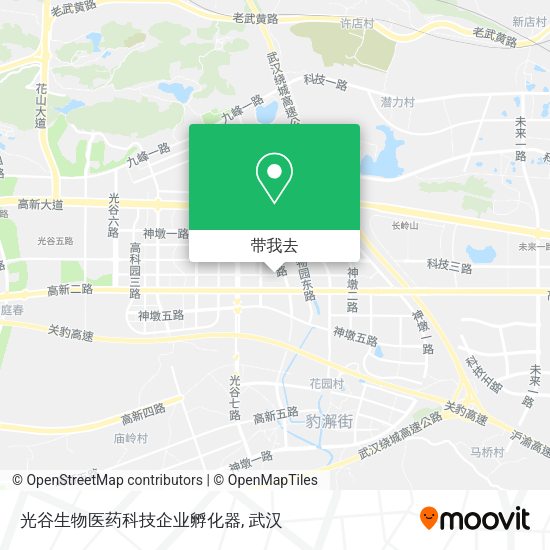 光谷生物医药科技企业孵化器地图
