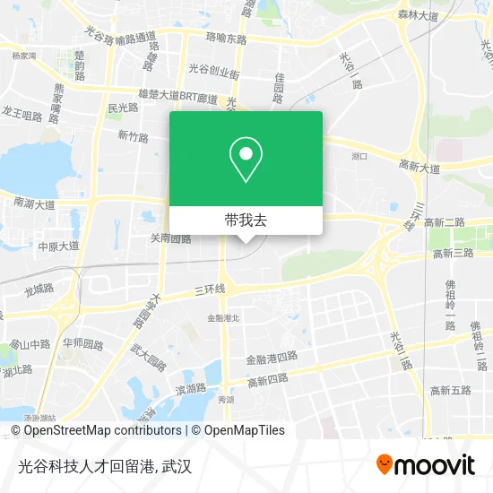 光谷科技人才回留港地图