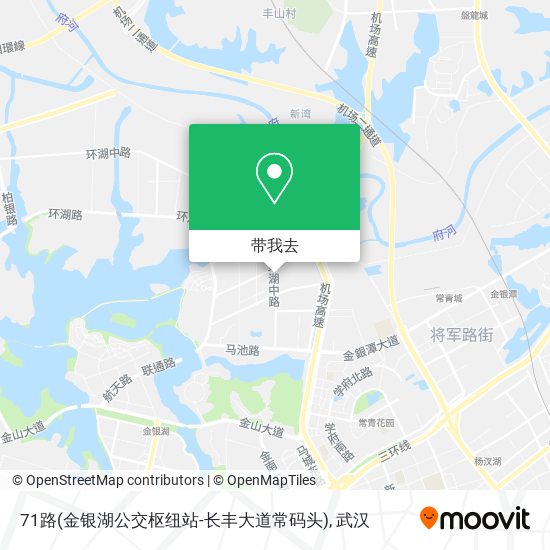 71路(金银湖公交枢纽站-长丰大道常码头)地图