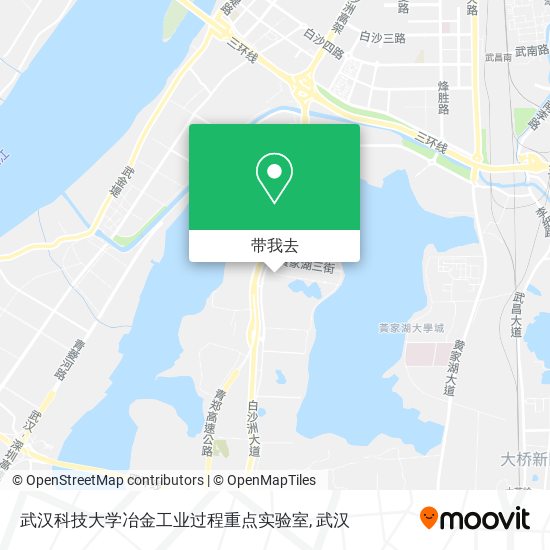 武汉科技大学冶金工业过程重点实验室地图