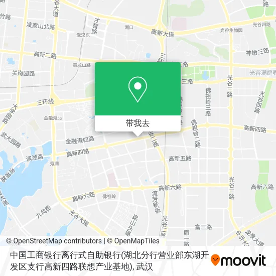 中国工商银行离行式自助银行(湖北分行营业部东湖开发区支行高新四路联想产业基地)地图