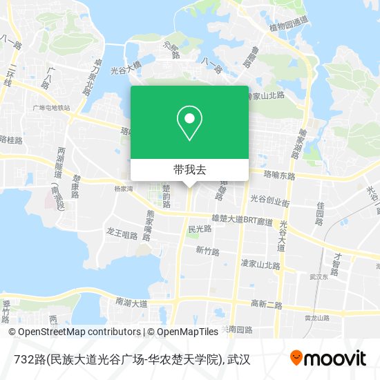 732路(民族大道光谷广场-华农楚天学院)地图