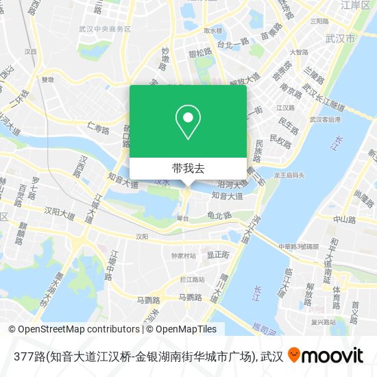 377路(知音大道江汉桥-金银湖南街华城市广场)地图