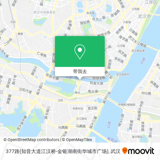 377路(知音大道江汉桥-金银湖南街华城市广场)地图