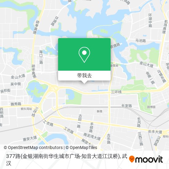 377路(金银湖南街华生城市广场-知音大道江汉桥)地图