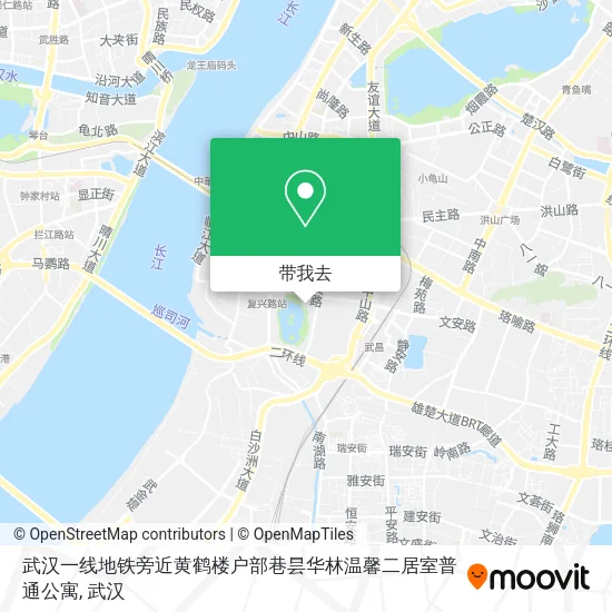 武汉一线地铁旁近黄鹤楼户部巷昙华林温馨二居室普通公寓地图
