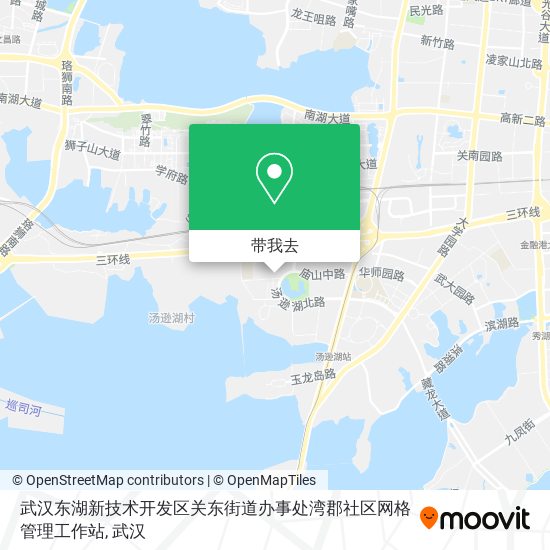 武汉东湖新技术开发区关东街道办事处湾郡社区网格管理工作站地图