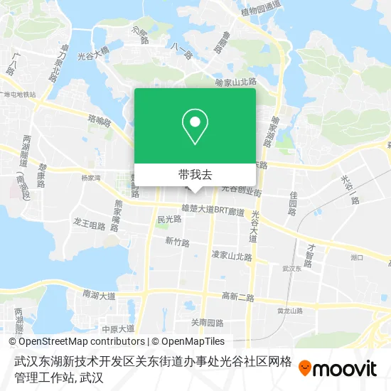 武汉东湖新技术开发区关东街道办事处光谷社区网格管理工作站地图